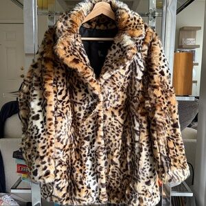 Forever 21 Animal Print cheetah fur Jacket